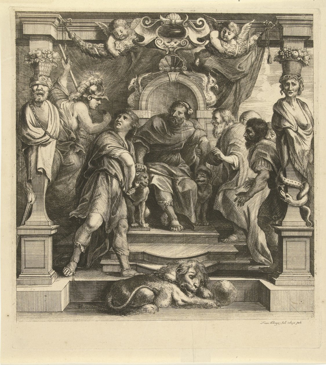 Twist van Achilles met Agamemnon door Franz Ertinger