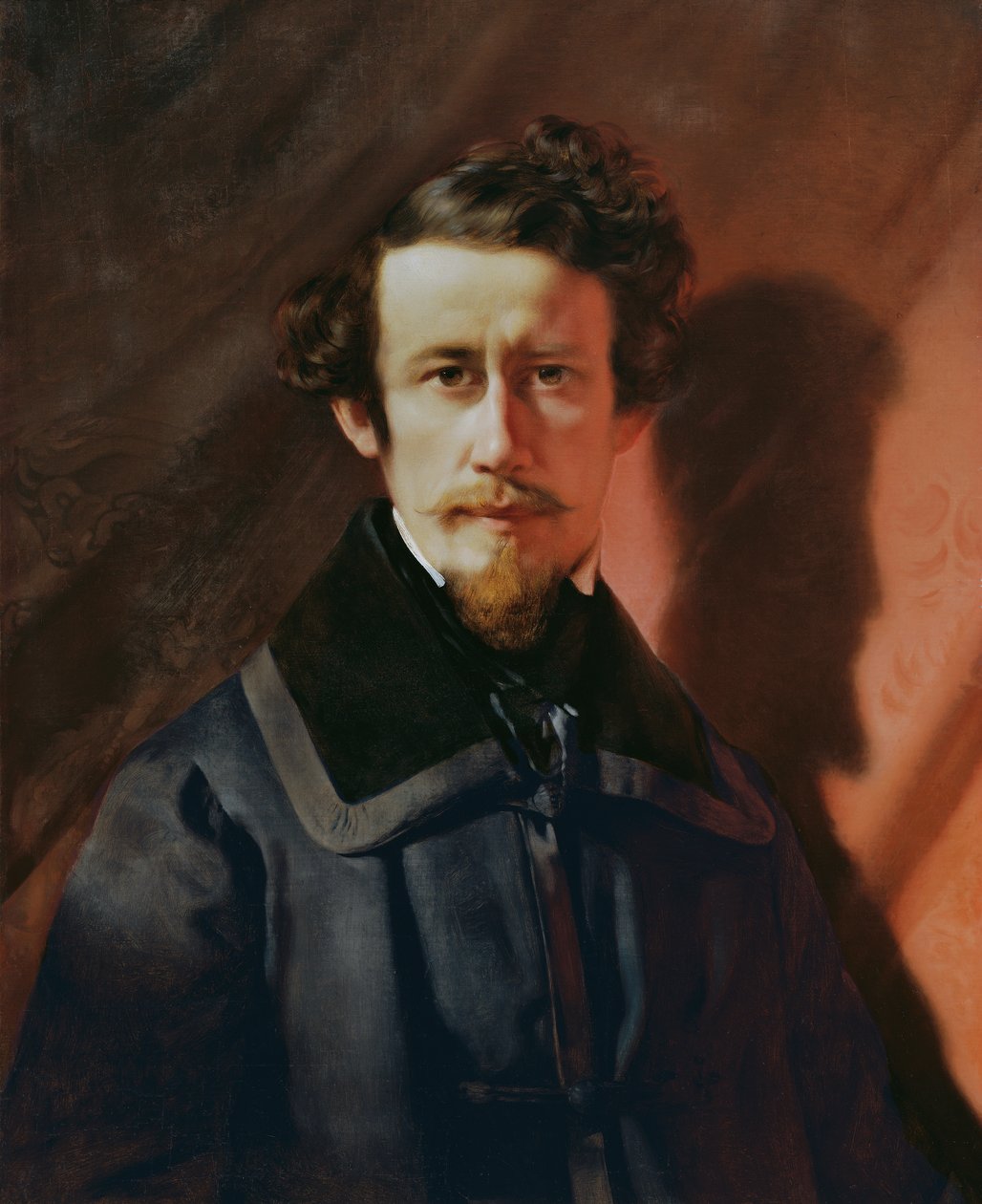Zelfportret voor Rode Achtergrond door Franz Eybl