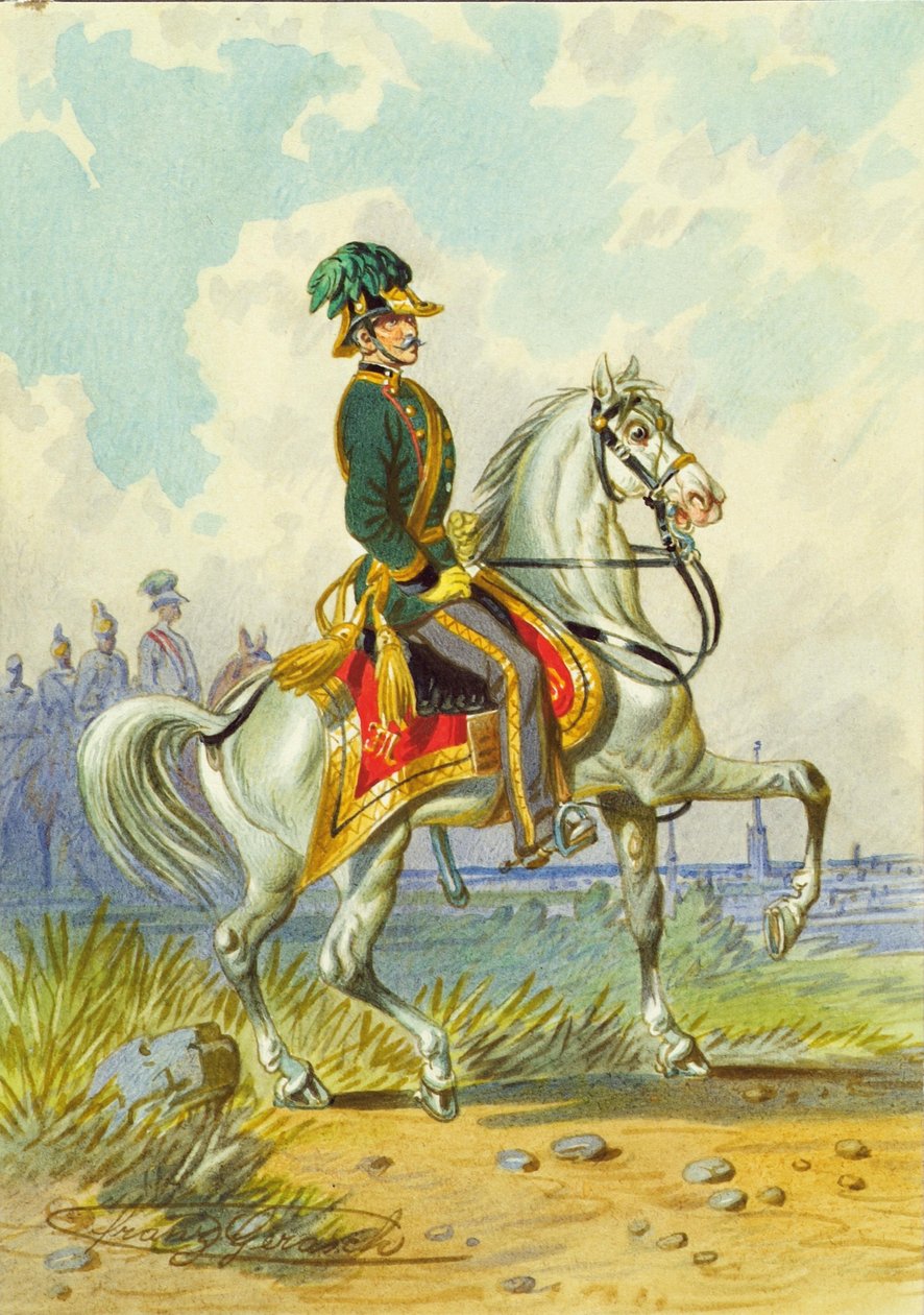 Soldaat te paard door Franz Gerasch