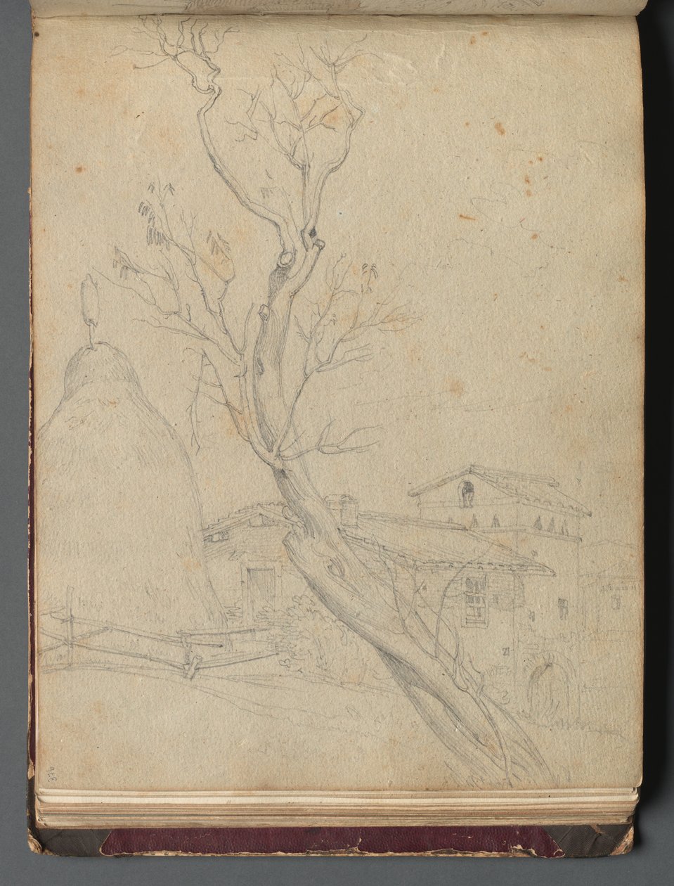 Album met uitzichten van Rome en omgeving, landschapstudies, pagina 37b: Romeins landschap door Franz Johann Heinrich Nadorp