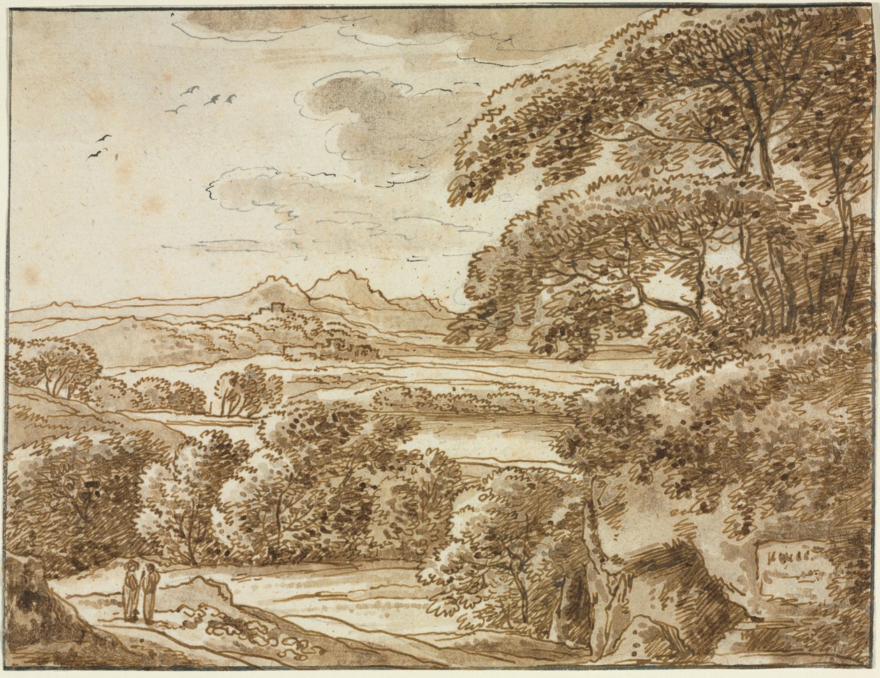 Landschap door Franz Kobell