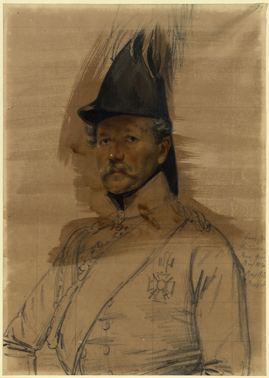 Generaal August Wilhelm von Neumann door Franz Krüger