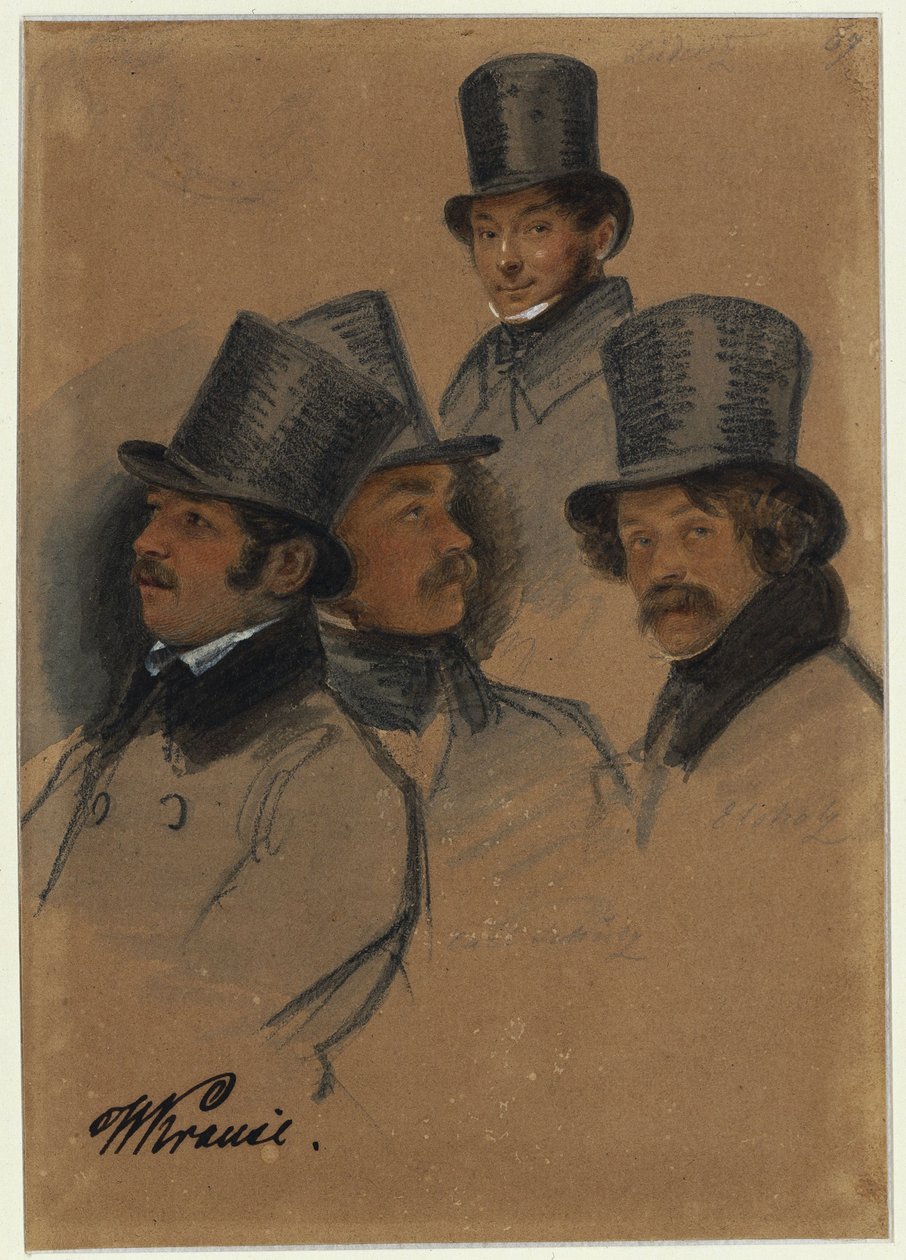 Ludwig Elsholtz, Wilhelm Krause, Karl Friedrich G. Lüderitz, Karl Friedrich Schulz door Franz Krüger