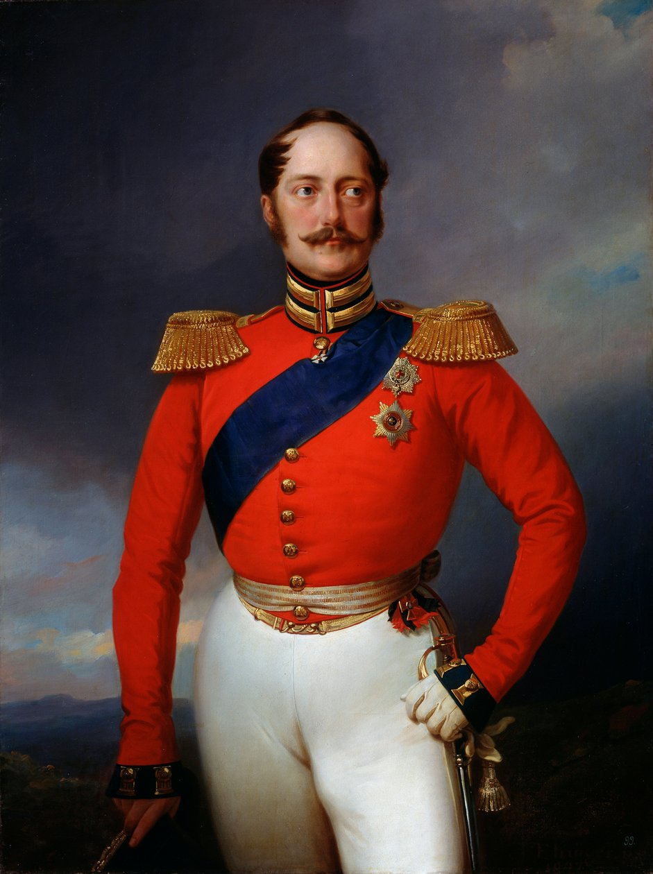 Portret van Keizer Nicolaas I, 1796-1855, 1847 door Franz Krüger