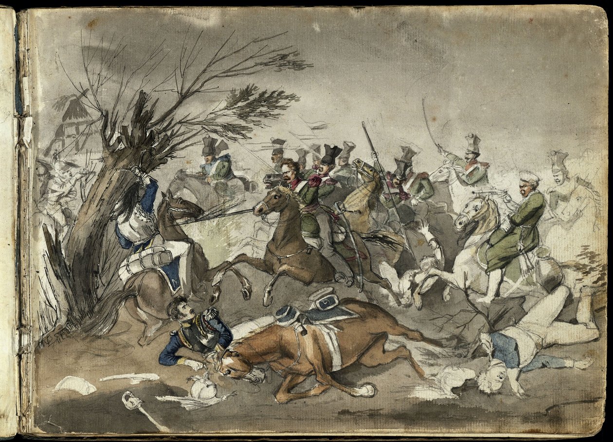 Slagveldscène door Franz Krüger