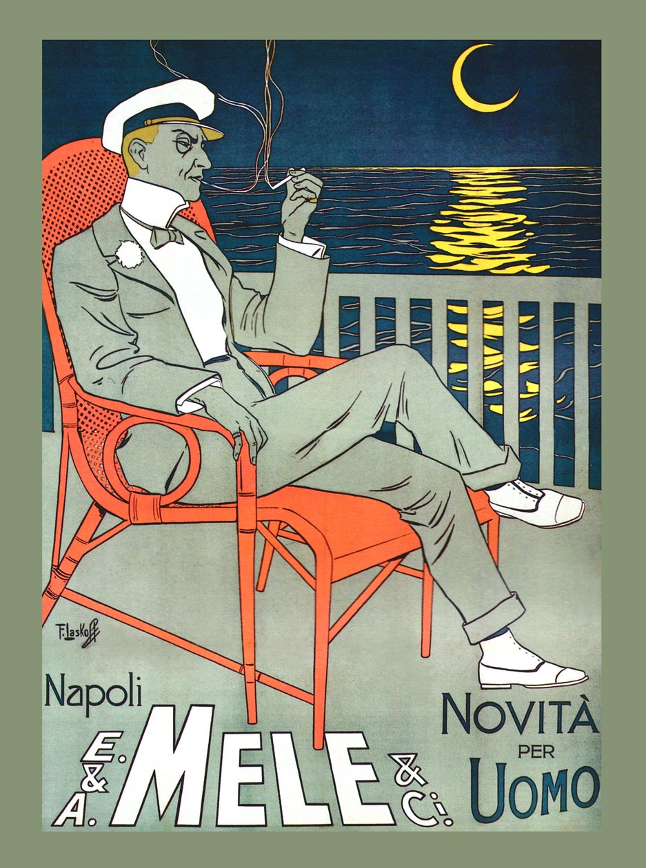 Lui in Mele Mode & Onder een Halve Maan, begin 1900s (poster) door Franz Laskoff