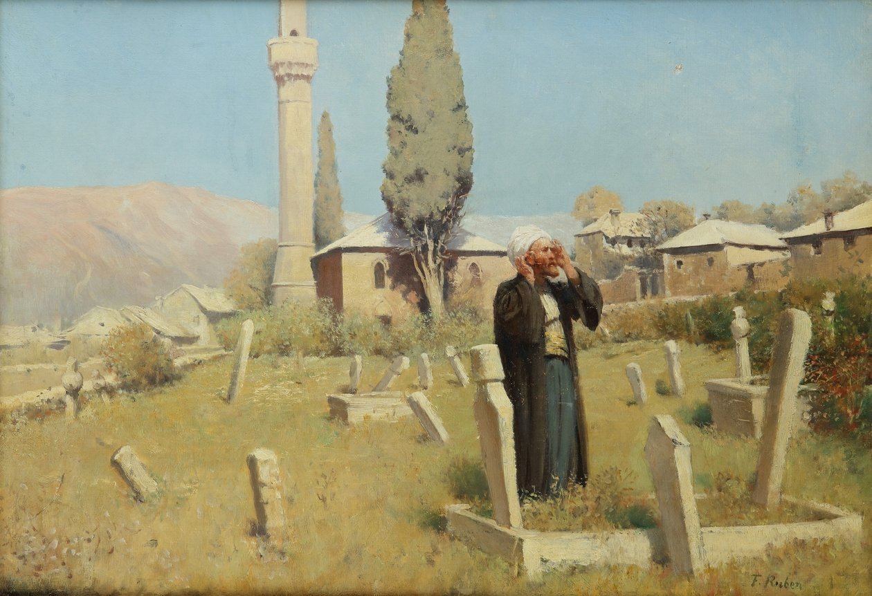 Franz Leo Ruben, Bij het gebed op het kerkhof voor de moskee door Franz Leo Ruben