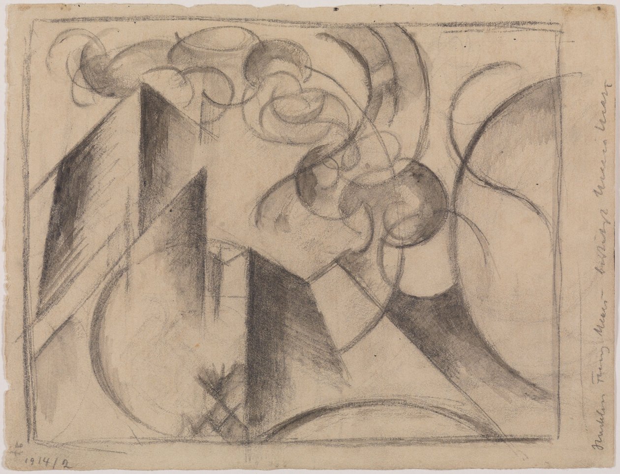 Abstracte tekening door Franz Marc