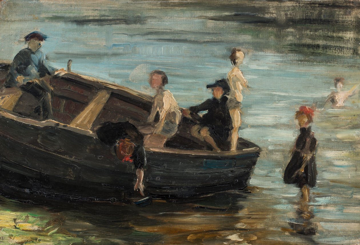 Kinderen in een boot door Franz Marc