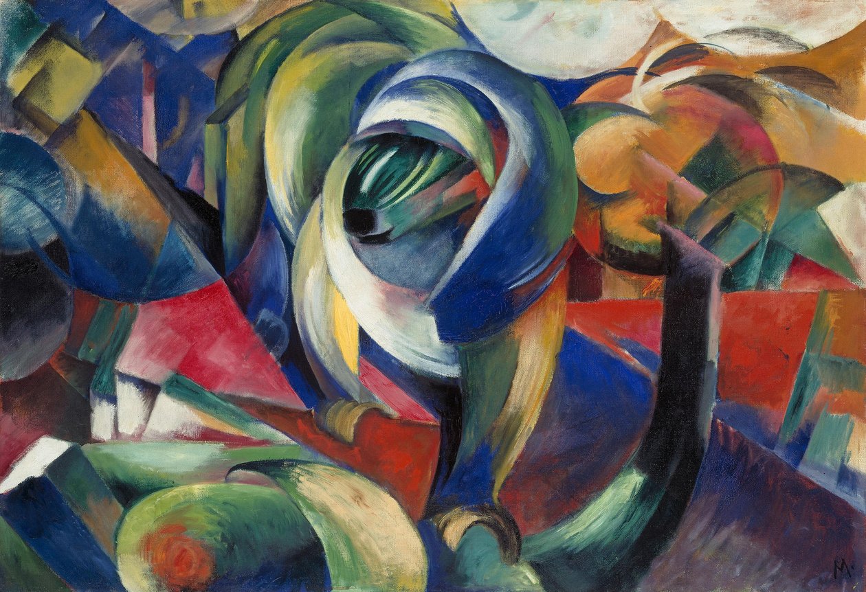 De mandril door Franz Marc
