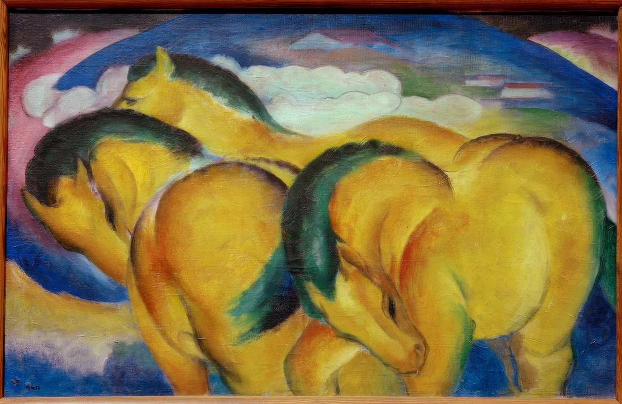 De kleine gele paarden door Franz Marc