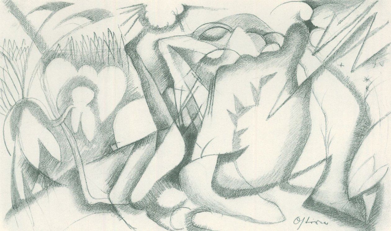 Franz Marc - Schetsboek uit het veld - Blad 19 door Franz Marc