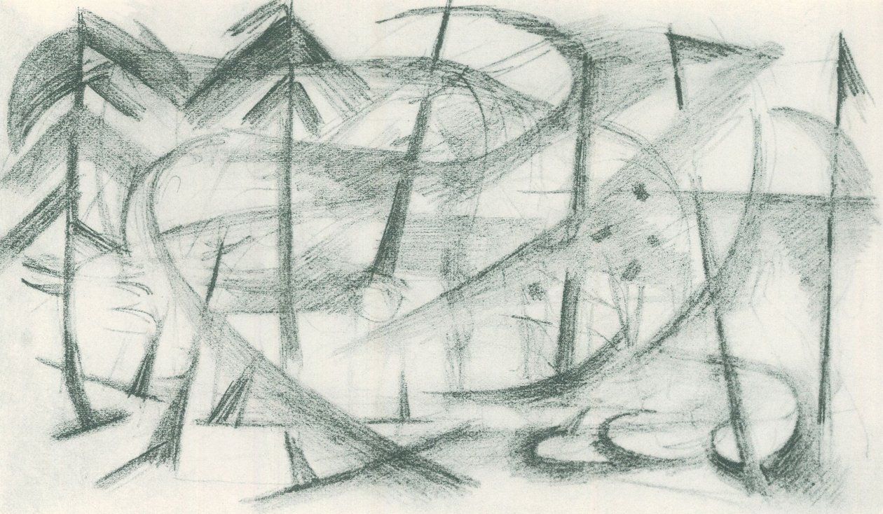 Franz Marc - Schetsboek uit het veld - Blad 35 door Franz Marc