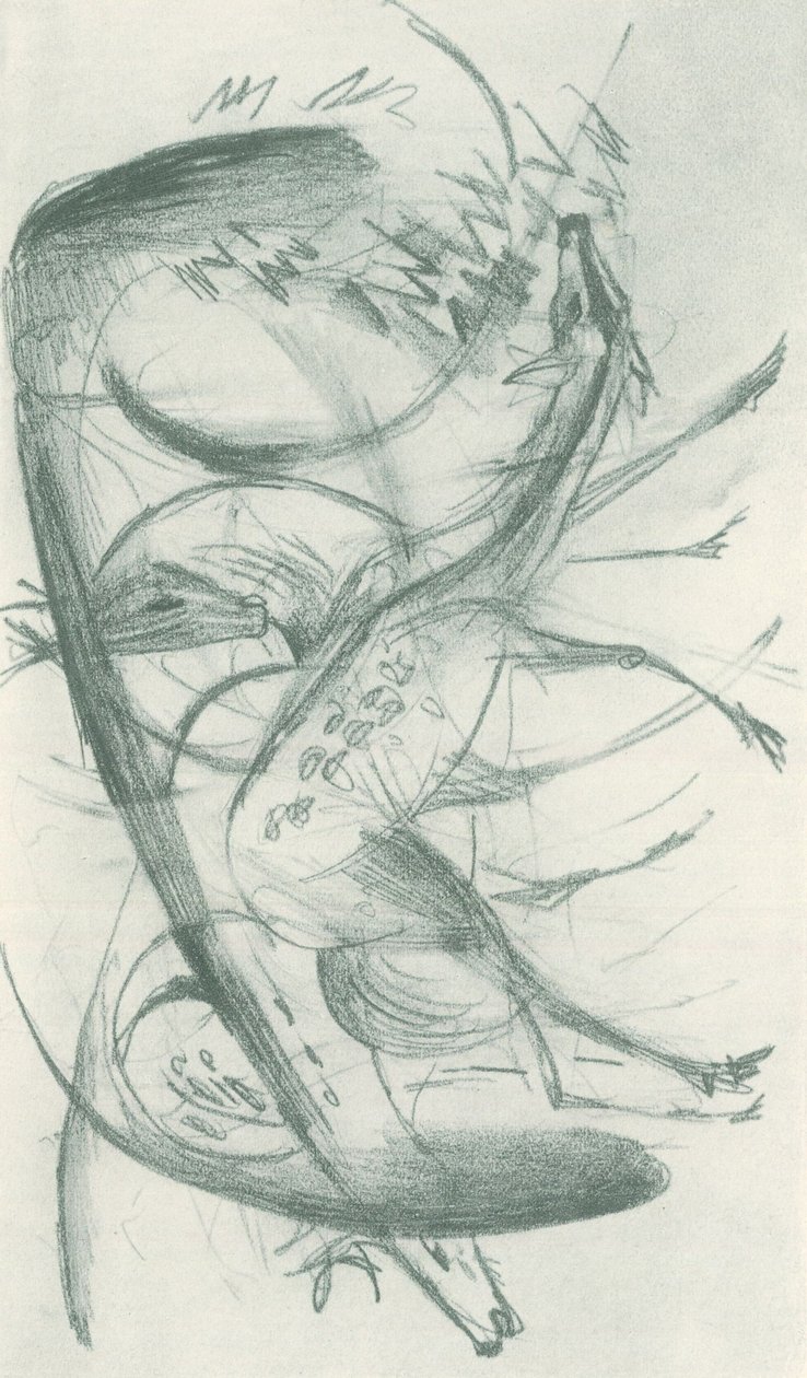 Franz Marc - Schetsboek uit het veld - Blad 36 door Franz Marc