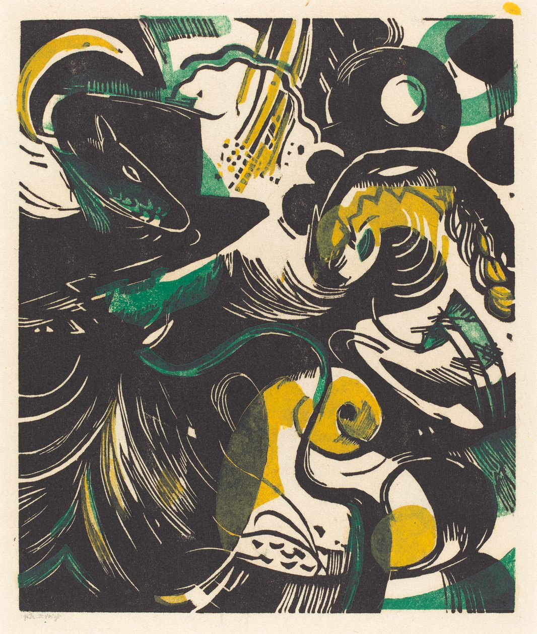 Genesis II (Schöpfungsgeschichte II), 1914 door Franz Marc