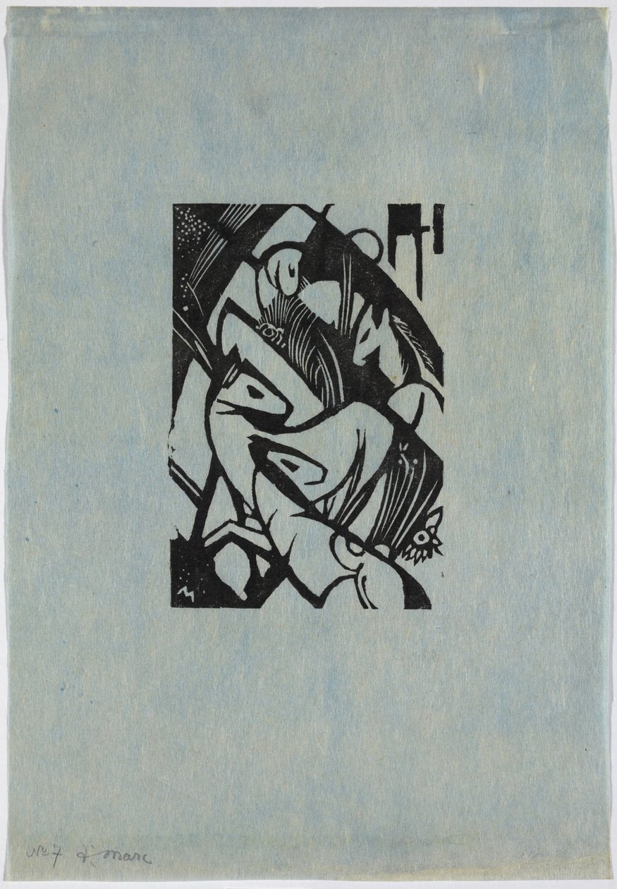 Duits: Springpaarden door Franz Marc