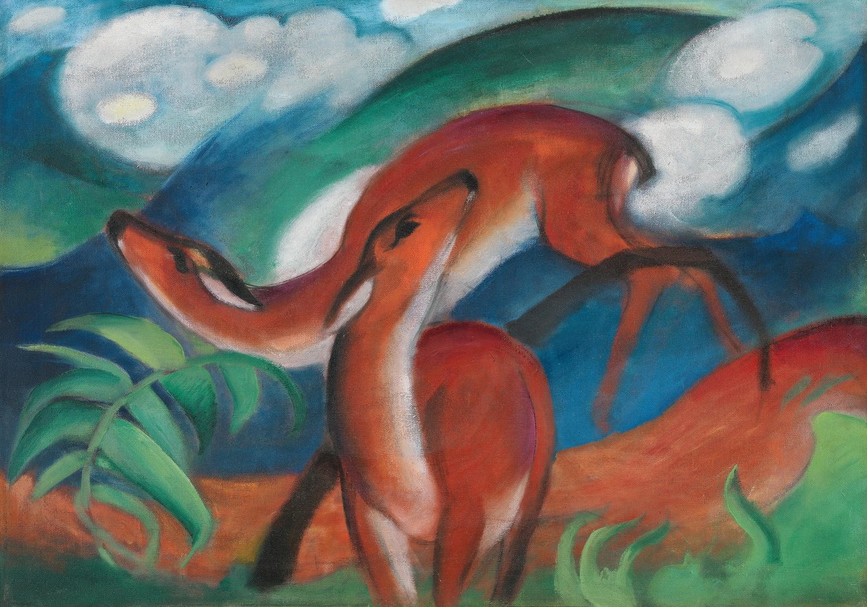 Over Route II door Franz Marc