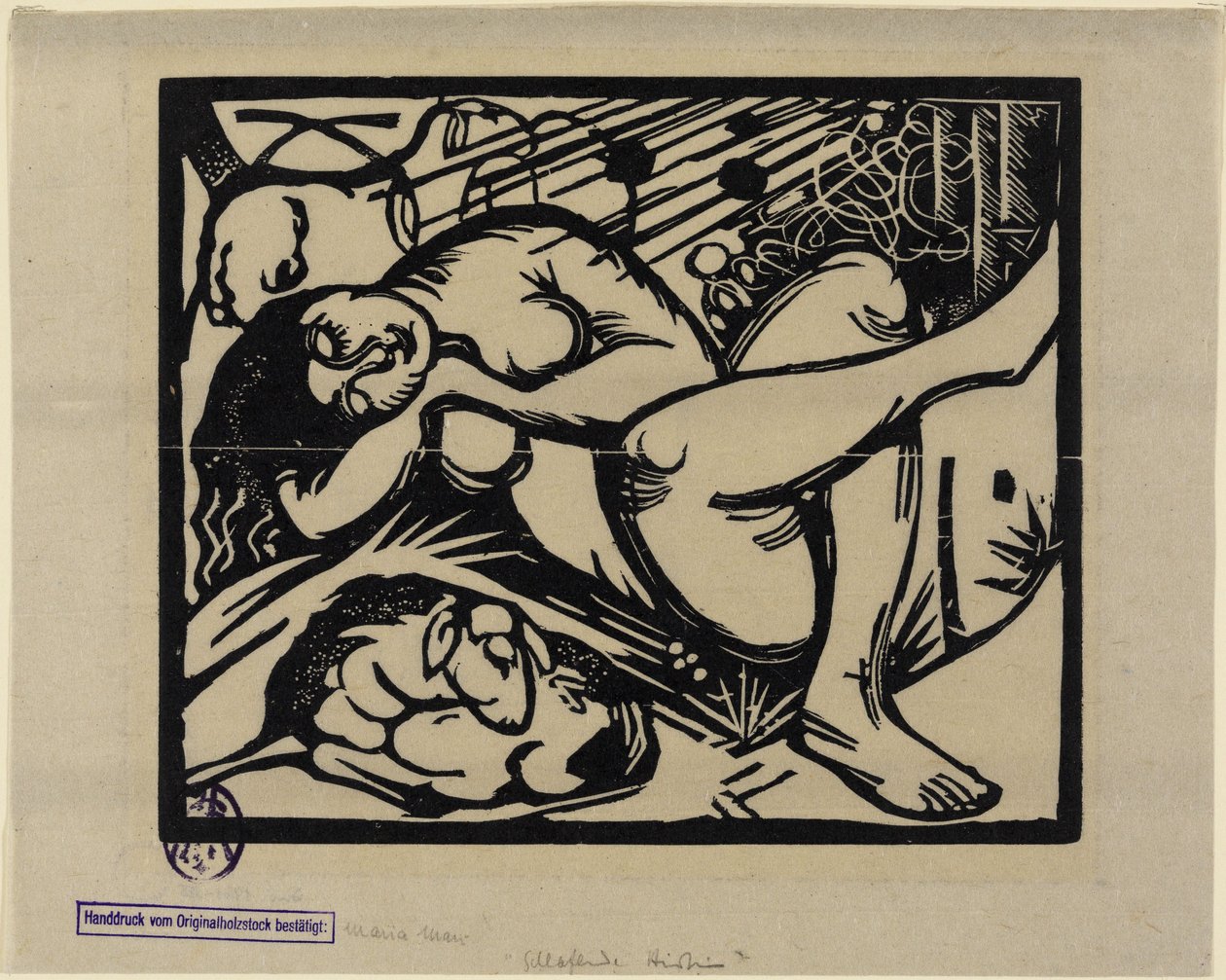 Slapende herderin door Franz Marc