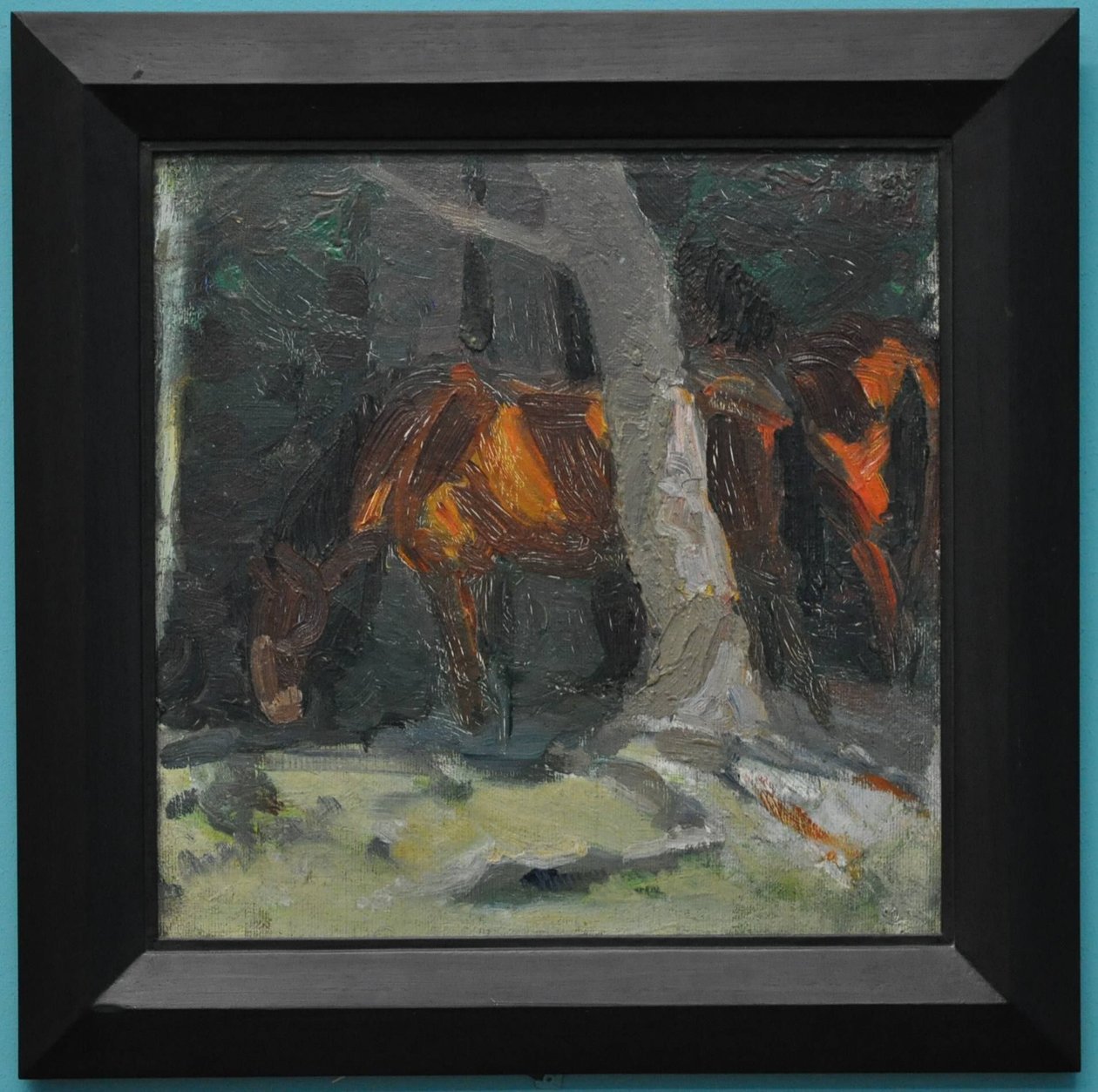 Kleine paardenstudie I door Franz Marc
