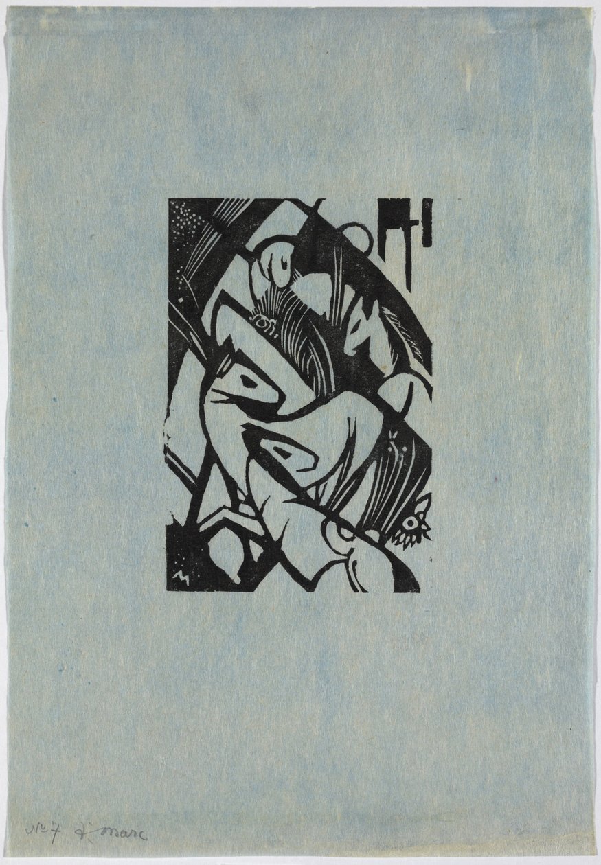 Springende Paardjes door Franz Marc