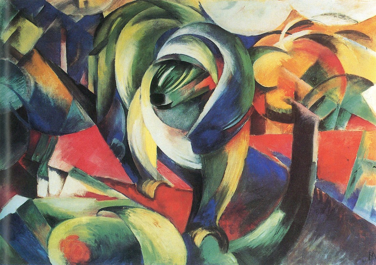 De mandril door Franz Marc