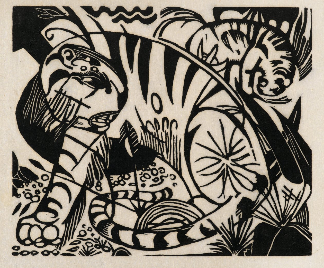 Tijger, 1912 door Franz Marc