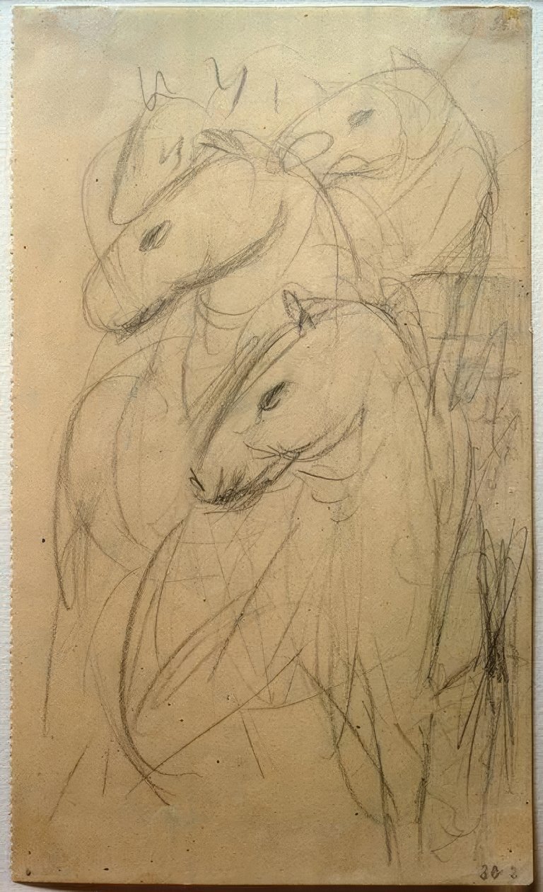 De Toren van Blauwe Paarden door Franz Marc