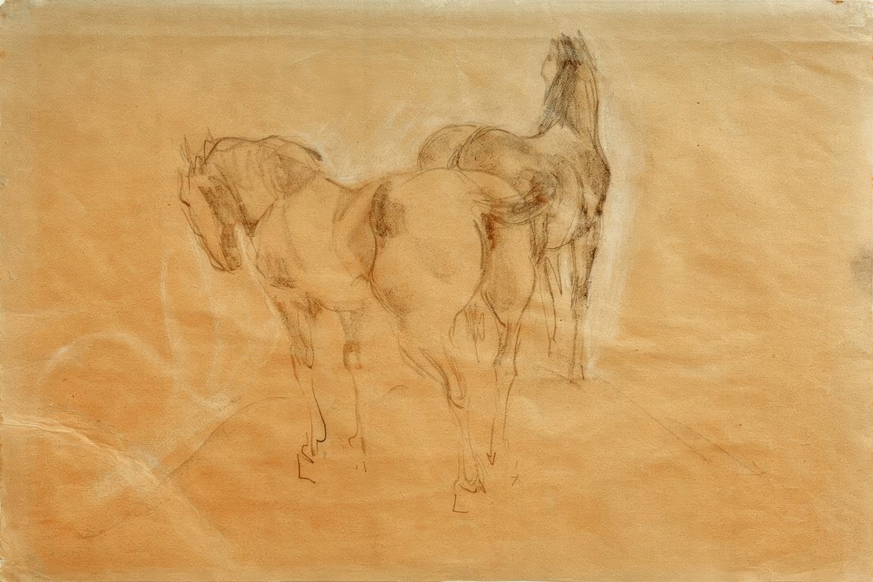 Twee paarden door Franz Marc