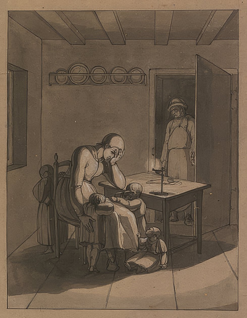 Lienhard en Gertrud door Franz Pforr