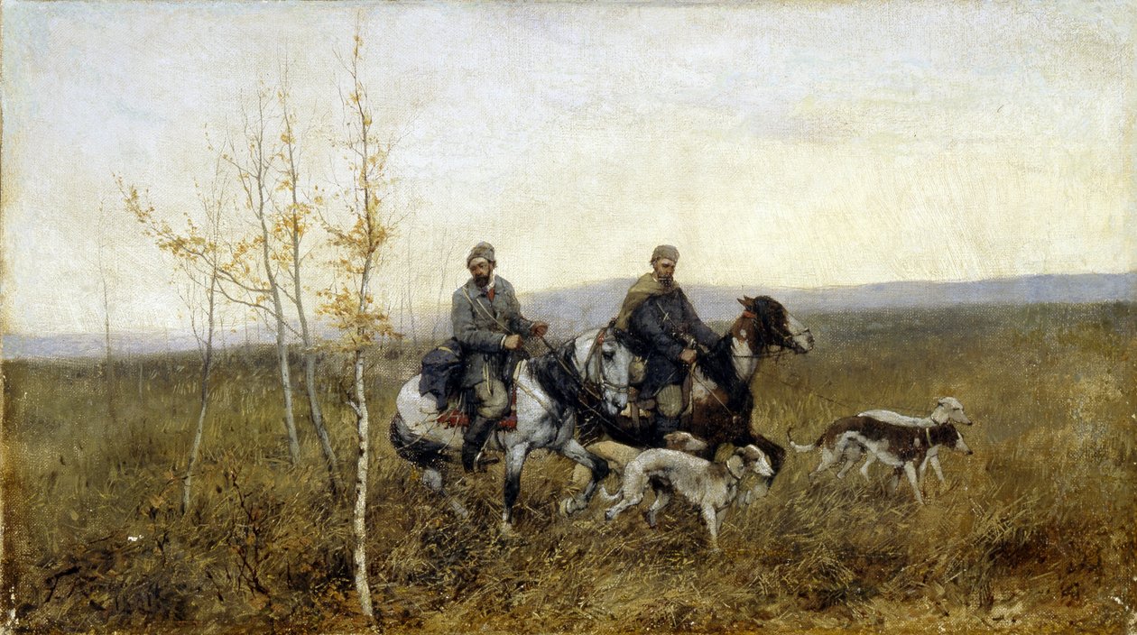 De jagers door Franz Roubaud