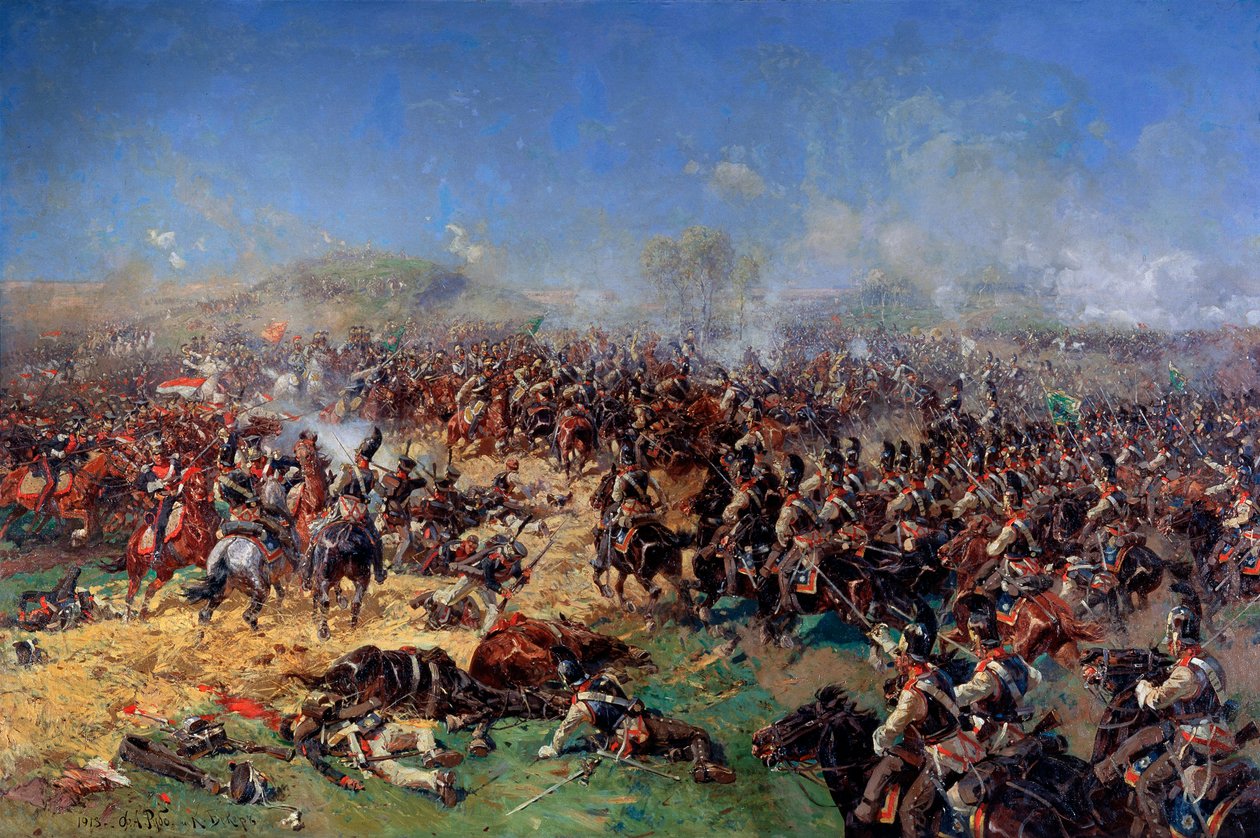 De Slag bij Borodino op 26 augustus 1812. Derde Franse Aanval door Franz Roubaud