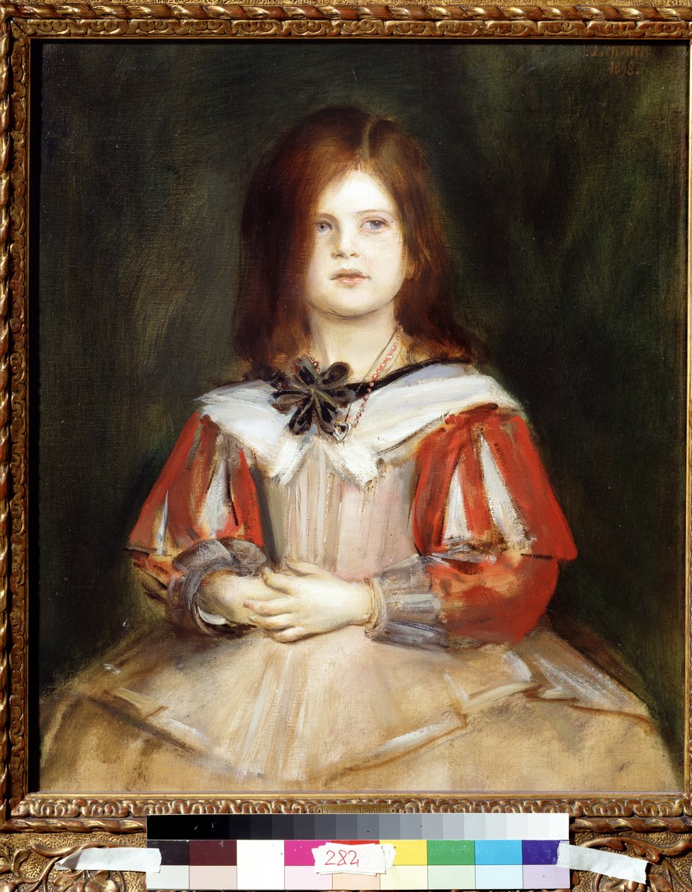 Portret van Gabriella Lenbach (dochter van de schilder) door Franz Seraph von Lenbach