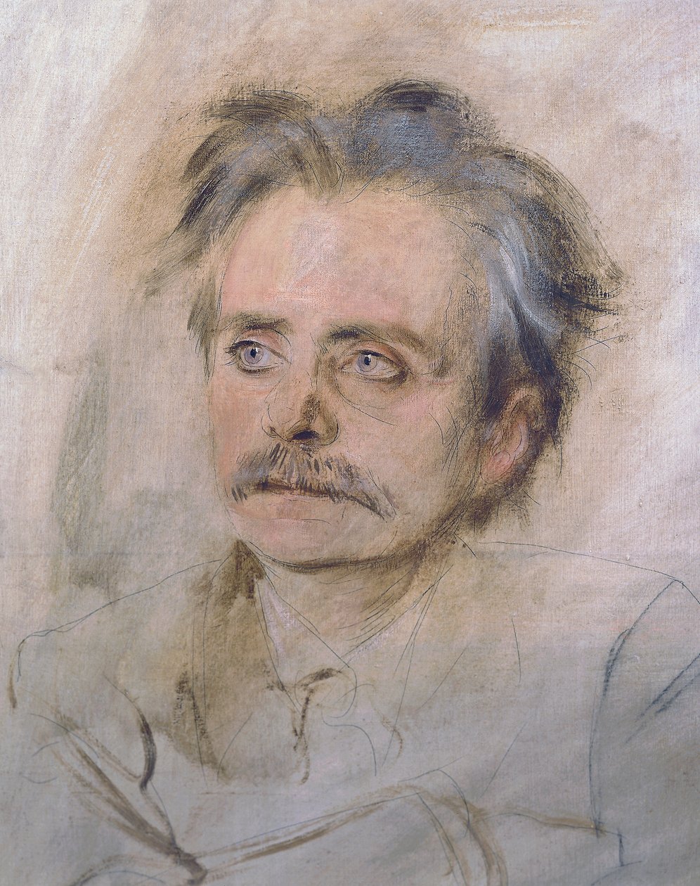 Portret van Edvard Grieg door Franz Seraph von Lenbach