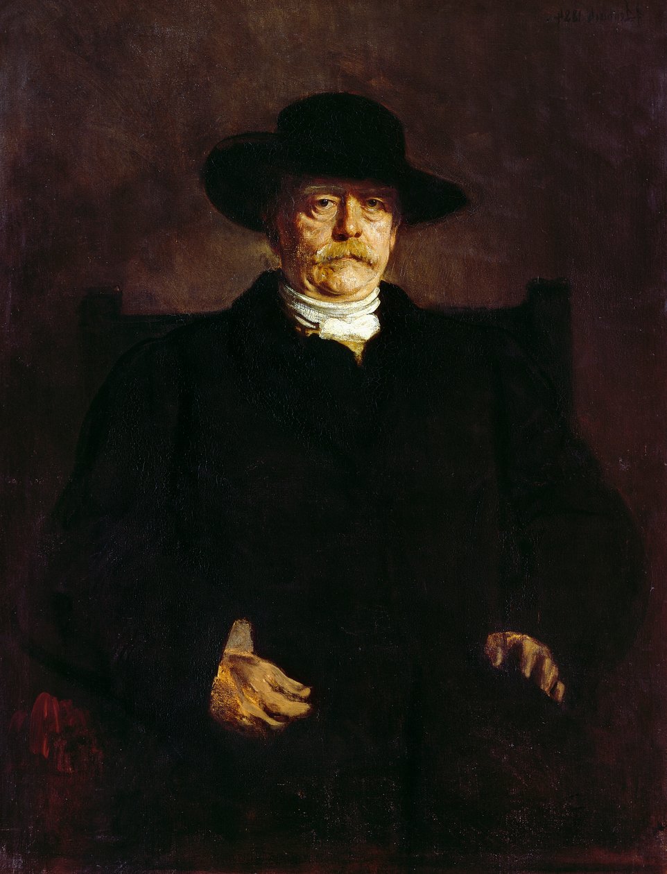 Portret van Prins Otto von Bismarck door Franz Seraph von Lenbach