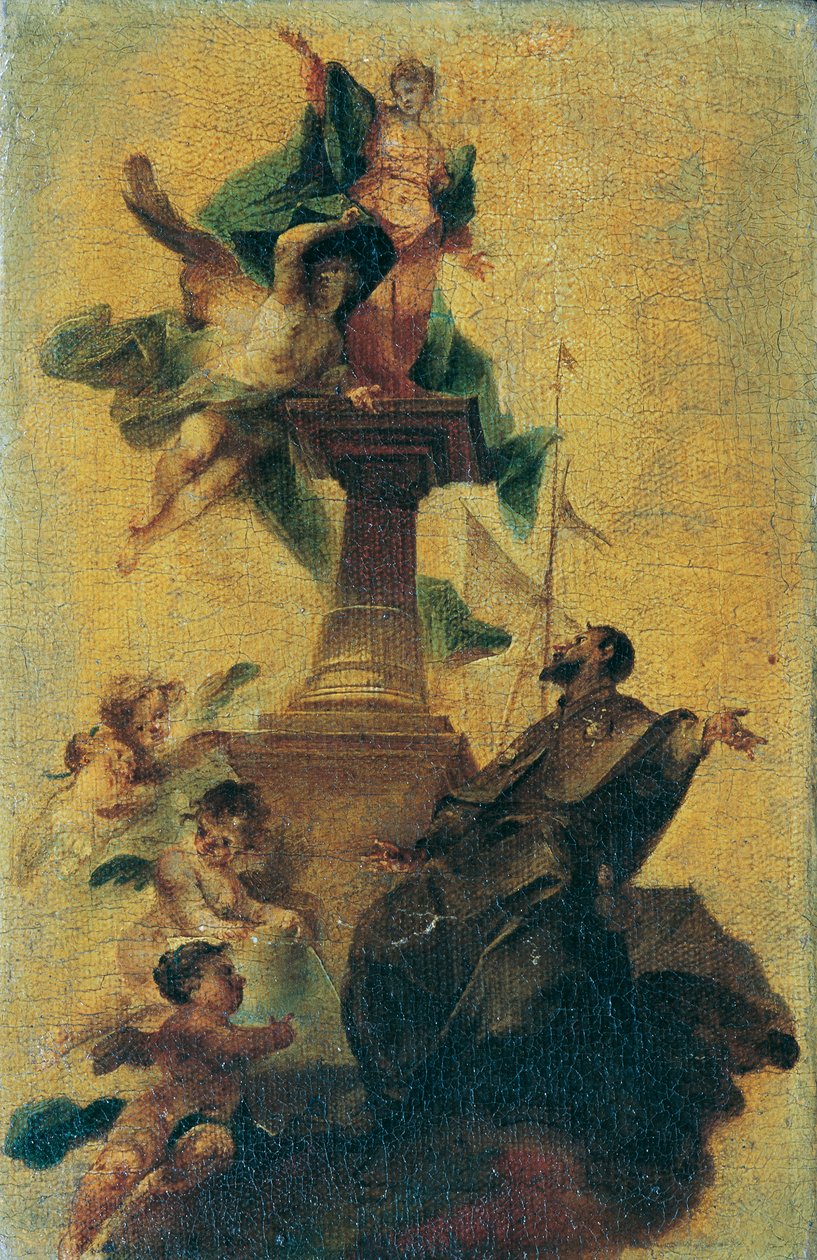 De heilige Jacobus major en het geloof door Franz Sigrist d. Ä.