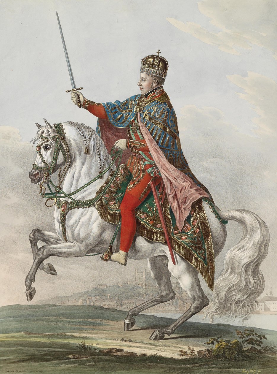 Keizer Ferdinand I van Oostenrijk als Koning van Hongarije, 1830 door Franz Wolf