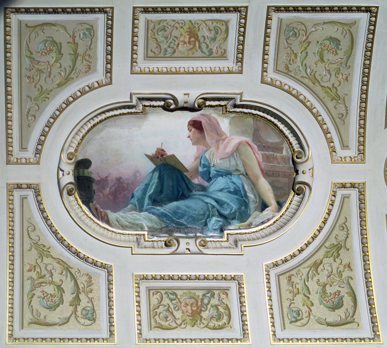 Allegorische figuur van de geschiedenis door Franz Xaver Simm