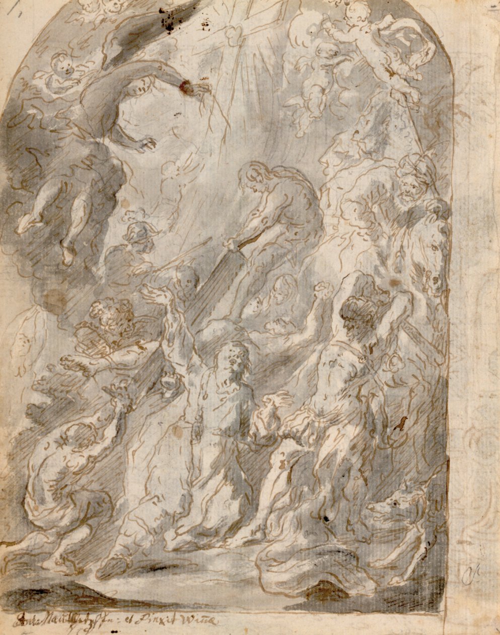 Martelaarschap van de heilige Judas Thaddeüs door Franz Xaver Wagenschon