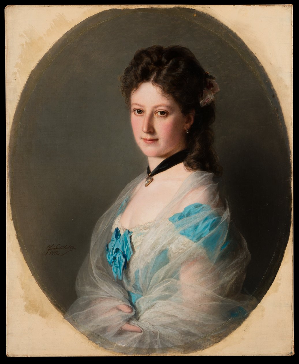 Portret van Olga von Grunelius door Franz Xaver Winterhalter