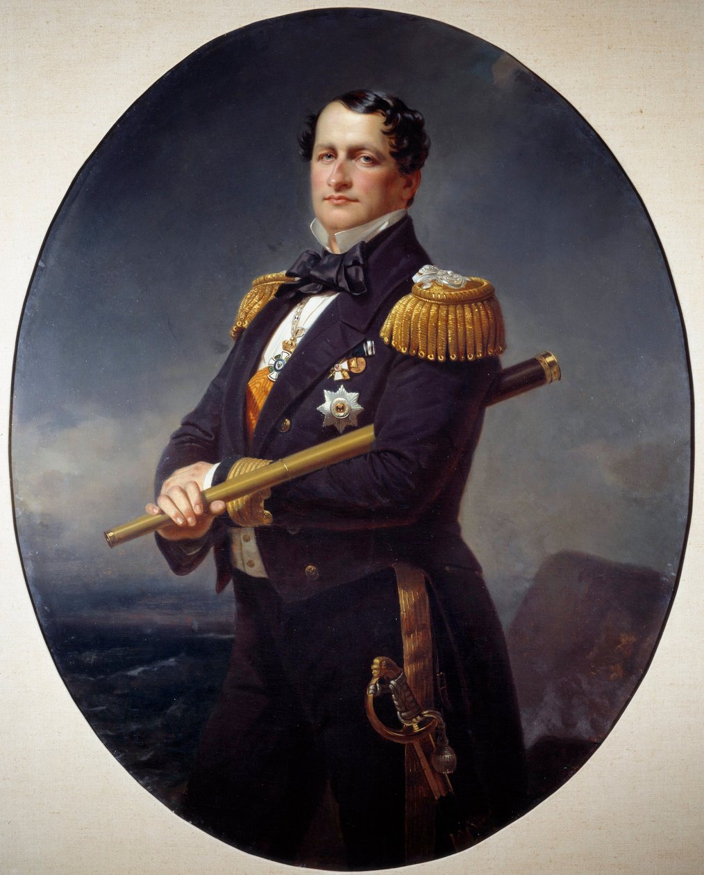 Portret van een admiraal door Franz Xaver Winterhalter
