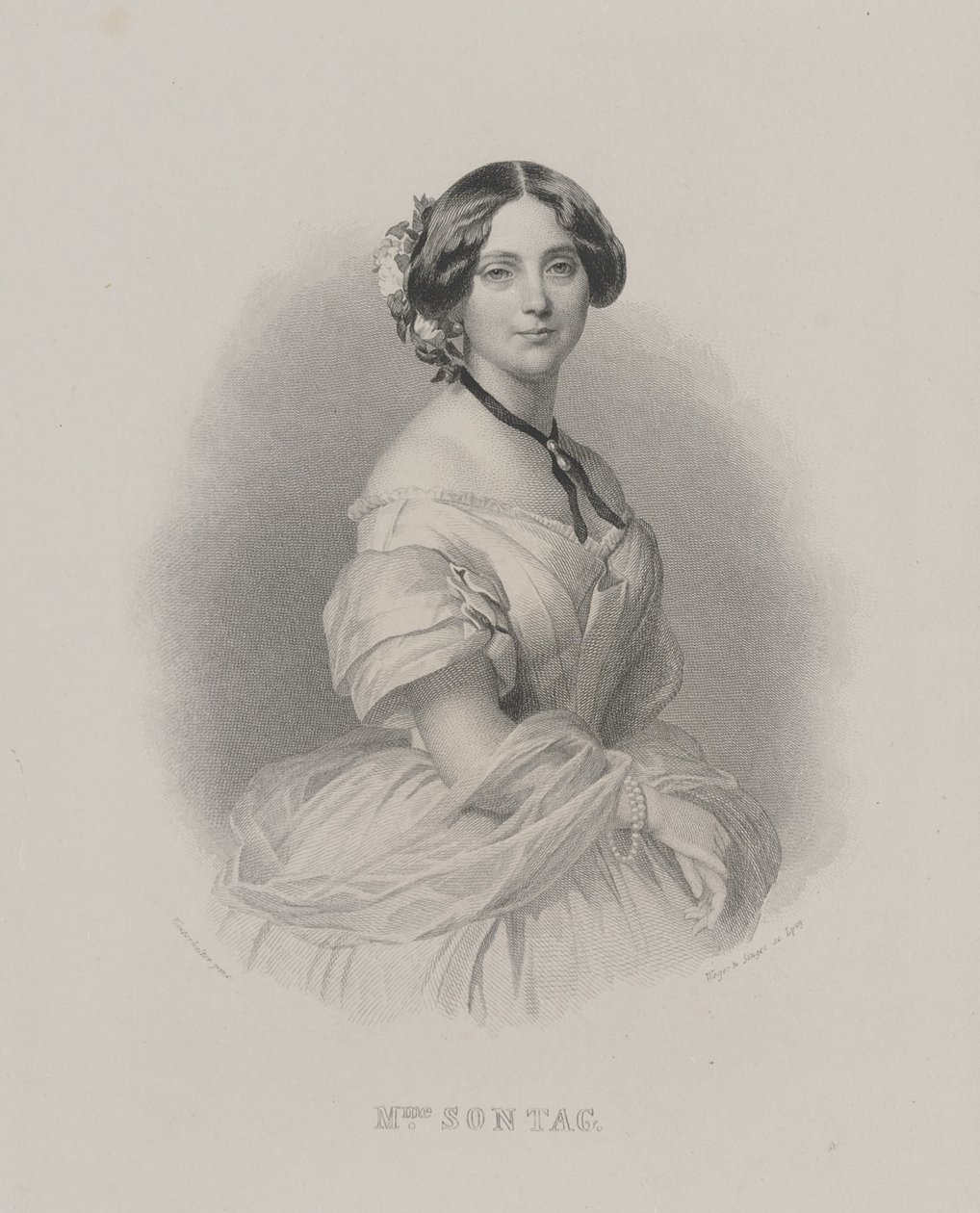 Portret van de operazangeres Henriette Sontag 1806-1854, c. 1850 door Franz Xaver Winterhalter