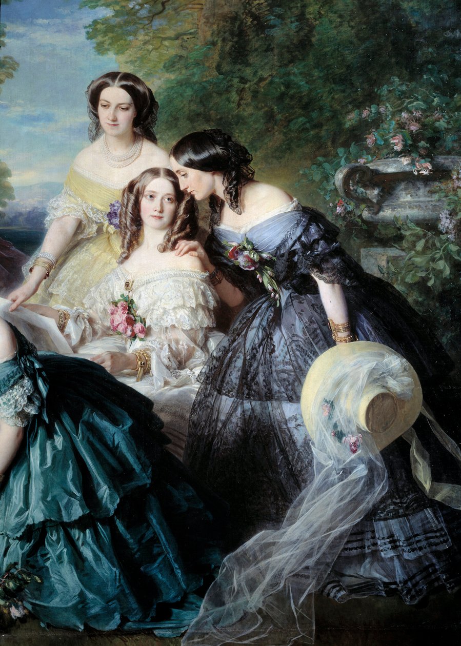 De Impress Eugenie in 1855 (detail) door Franz Xaver Winterhalter