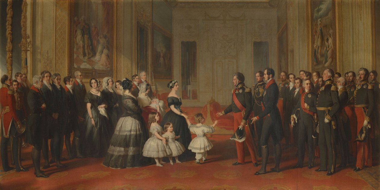 De ontvangst van Louis-Philippe, koning van Frankrijk, op Windsor Castle, 8 oktober 1844 door Franz Xaver Winterhalter