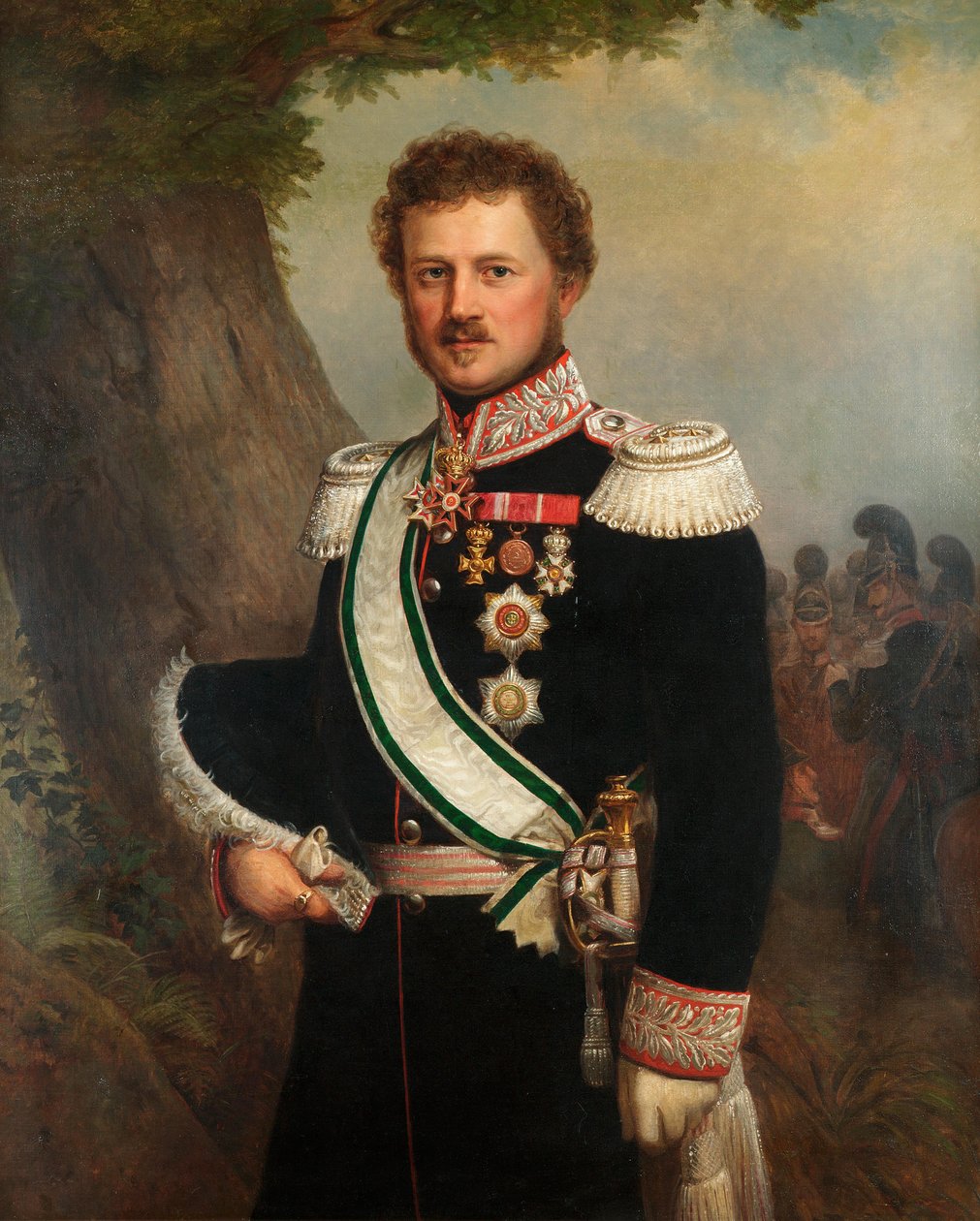 Portret van Emil, Prins van Hessen en aan de Rijn door Franz Xaver Winterhalter School of .