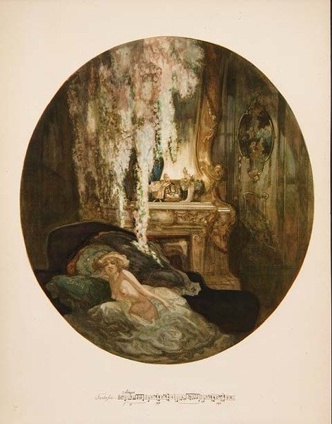 Naakte Vrouw in haar Boudoir door Franz von  Bayros