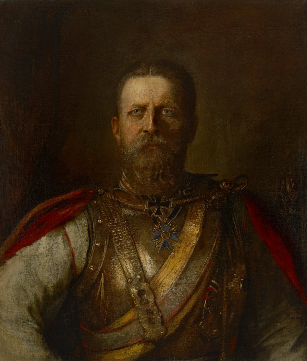 Kroonprins Frederik Willem, later Frederik III, Duitse Keizer en Koning van Pruisen door Franz von Lenbach