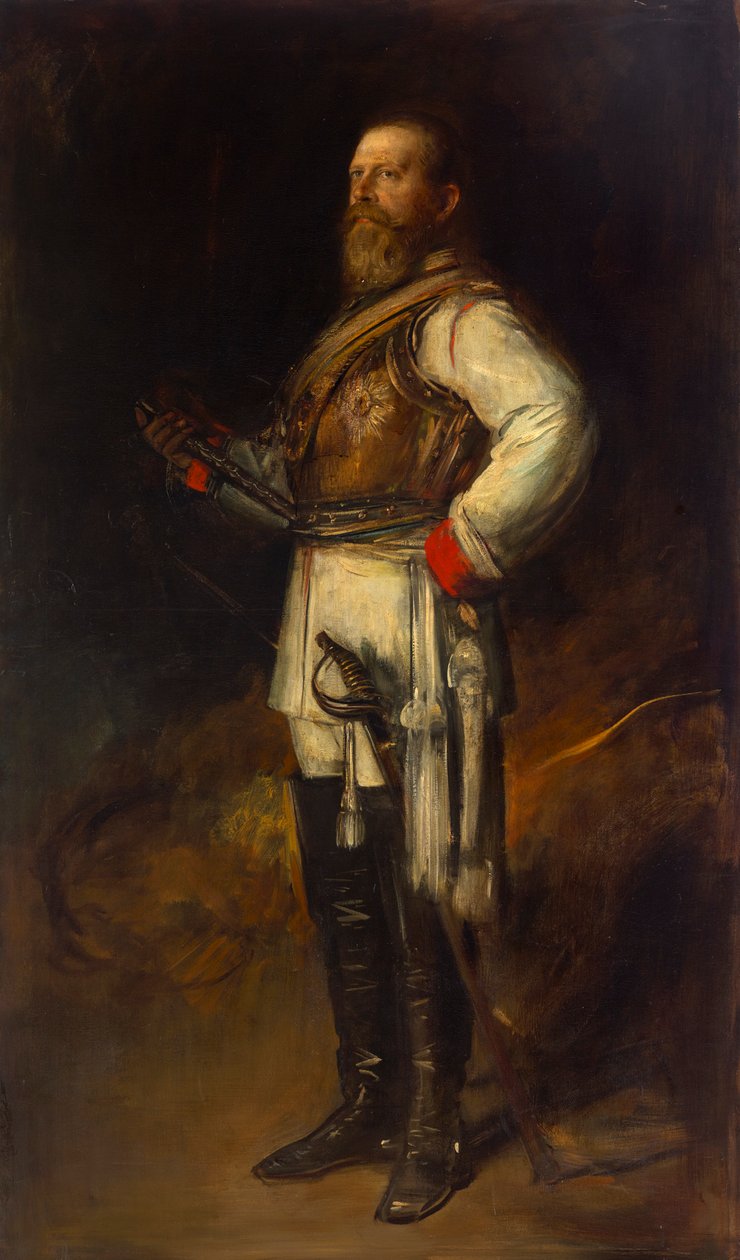 Friedrich Wilhelm, kroonprins van Pruisen, als Frederik III, Duits keizer door Franz von Lenbach