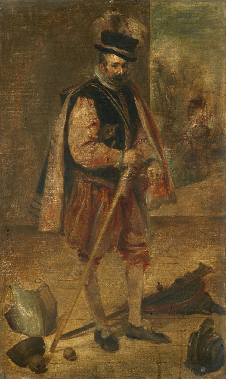 Hofnar van Filips IV van Spanje, kopie naar Velázquez