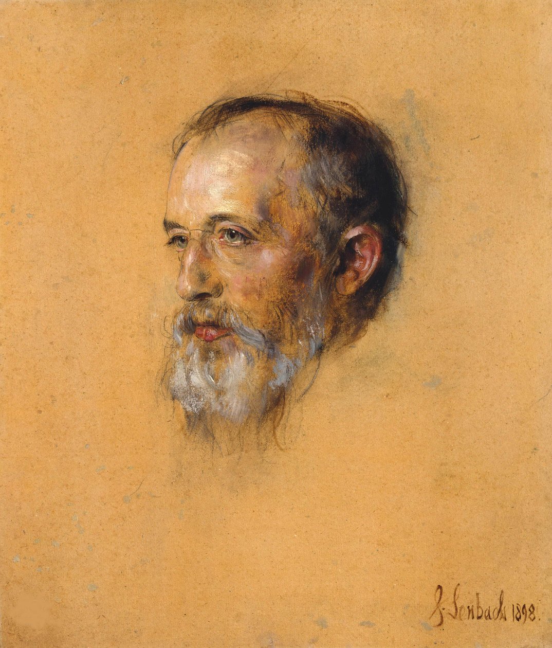 Portret van de dirigent en componist Hermann Levi 1839-1900, 1898 door Franz von Lenbach
