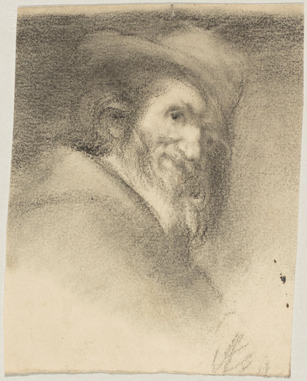 Schets naar Vásquez; hoofd van Menippus; origineel: Madrid, Prado door Franz von Lenbach